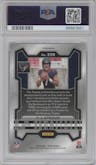 C.J. Stroud from the 2023 Panini Prizm set featuring a Silver Prizm parallel graded by PSA and given an overall grade of 9.