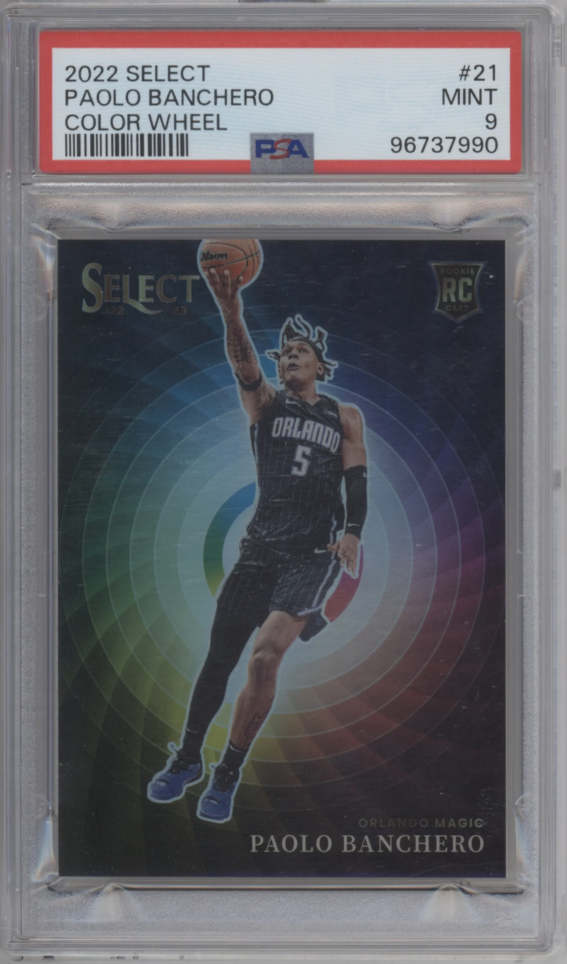 2022 Panini Select Color Wheel Paolo Banchero #21 PSA 9
