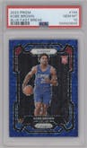 Kobe Brown from the 2023-24 Panini Prizm set featuring a Fast Break Blue Prizm parallel graded by PSA and given an overall grade of 10.