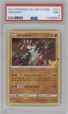 Groudon from the 2021 Pokemon SWSH set graded by PSA and given an overall grade of 9.
