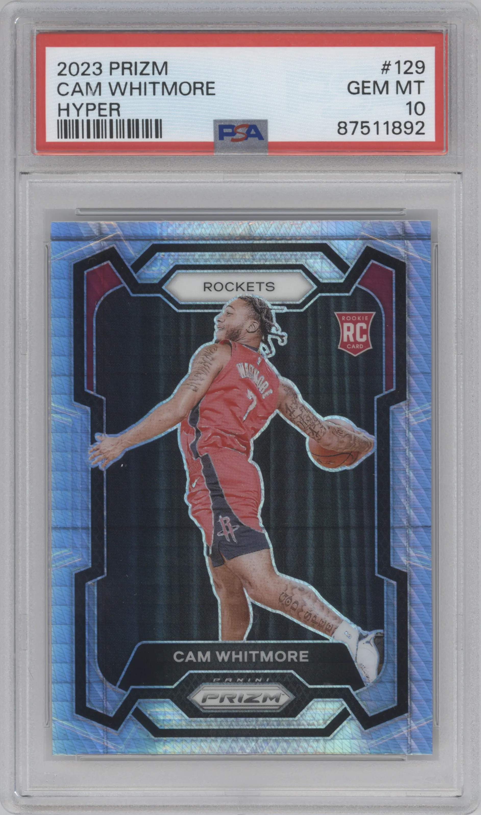 2023 Panini Prizm Cam Whitmore Hyper Prizm PSA 10