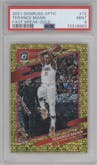 Terance Mann from the 2021-22 Panini Donruss Optic set featuring a Fast Break Gold parallel graded by PSA and given an overall grade of 9.