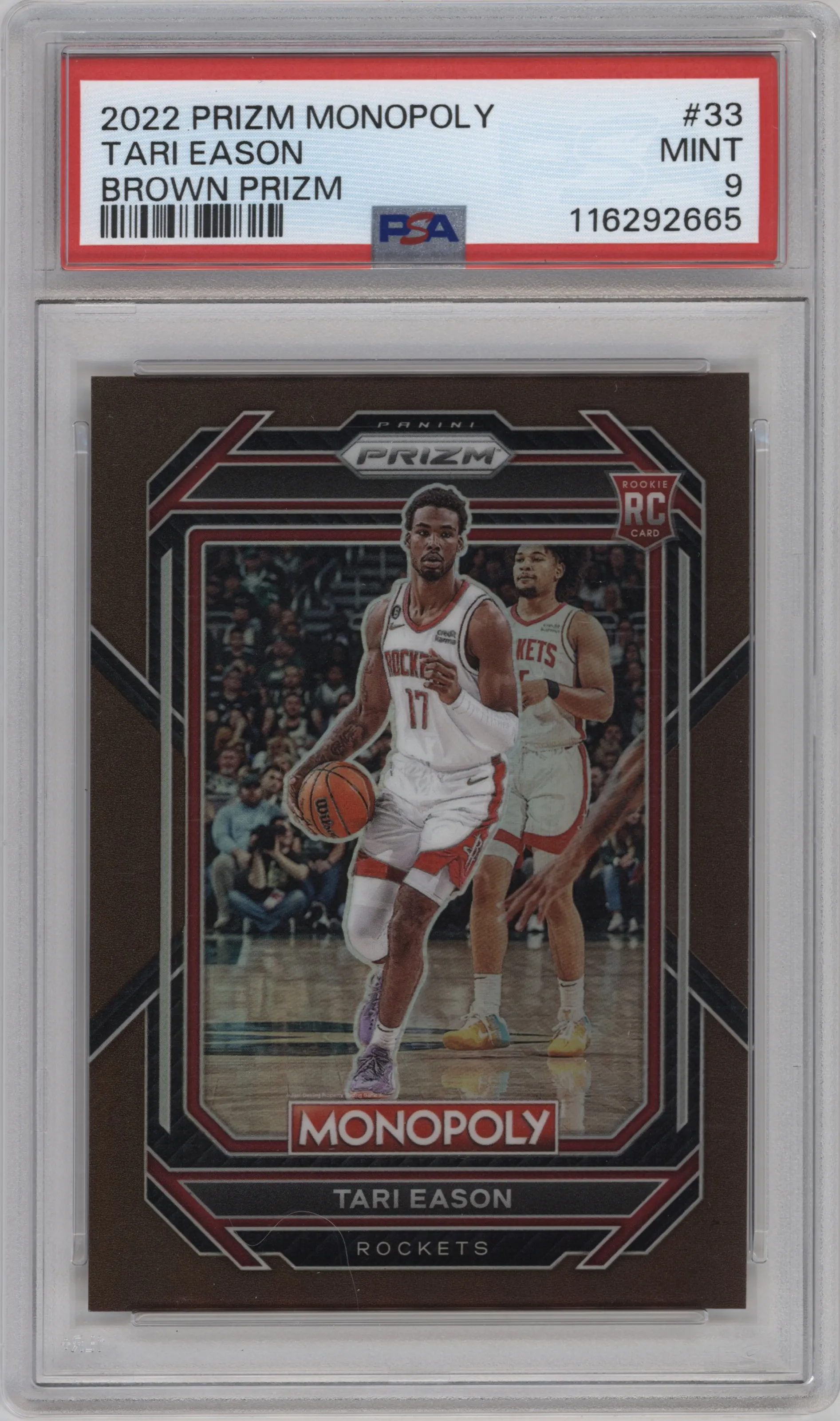2022 Panini Prizm Monopoly Tari Eason Brown Prizm PSA 9