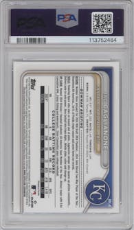 Jac Caglianone from the 2024 Bowman Draft set graded by PSA and given an overall grade of 10.
