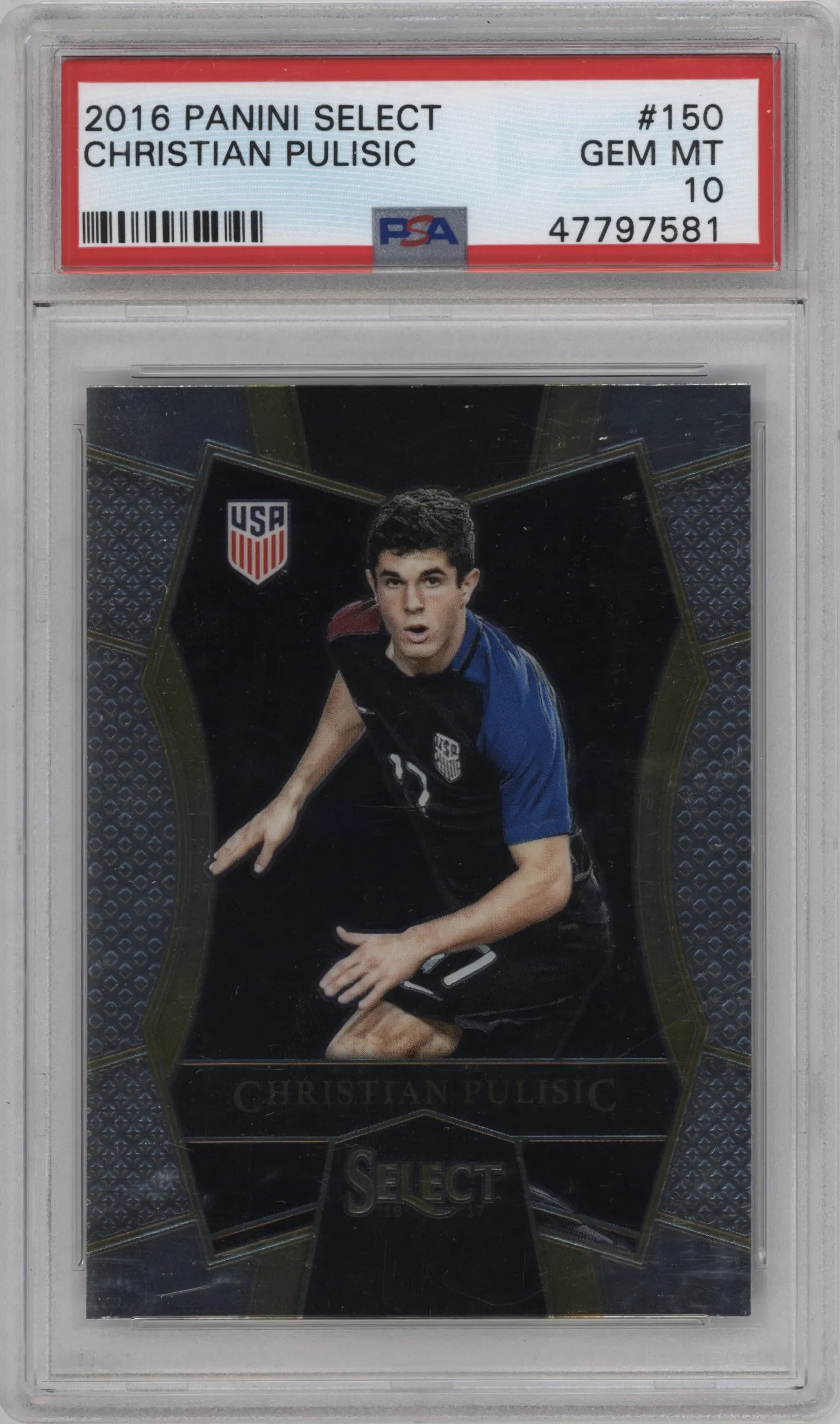 2016 Panini Select Mezzanine Christian Pulisic PSA 10