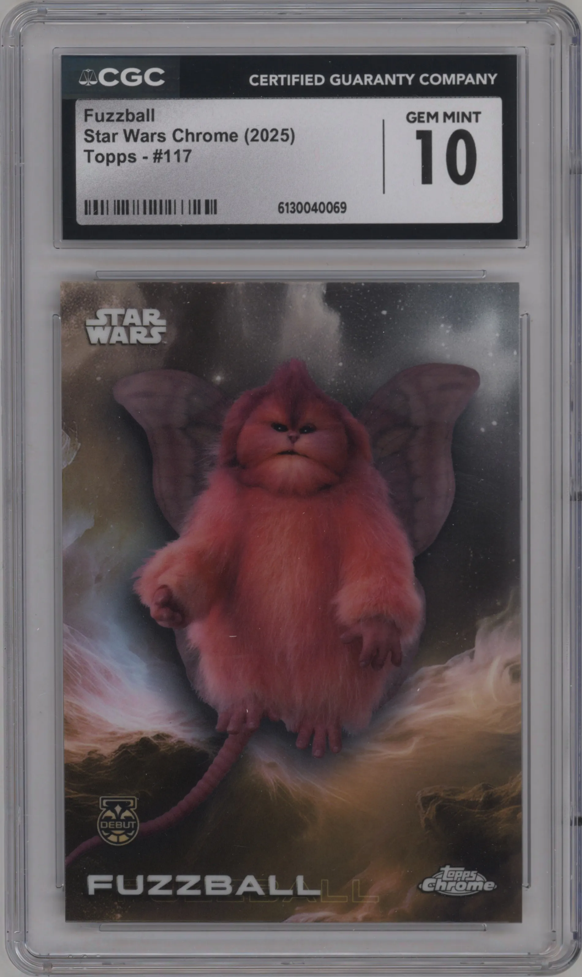 2025 Topps Chrome Star Wars Fuzzball #117 CGC 10