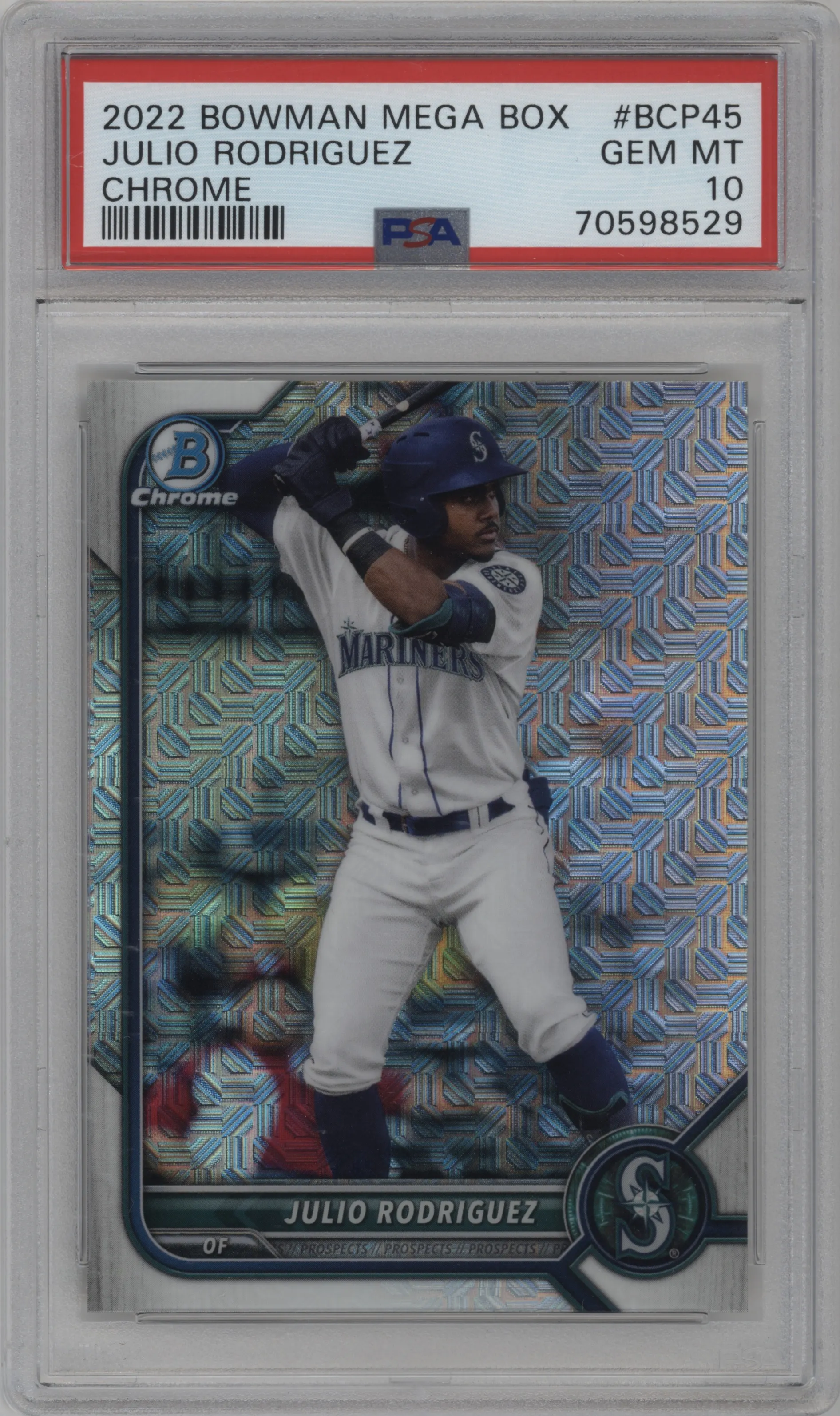 2022 Bowman Mega Box Chrome Julio Rodriguez PSA 10