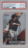 Adley Rutschman from the 2019 Bowman’s Best set graded by PSA and given an overall grade of 10.