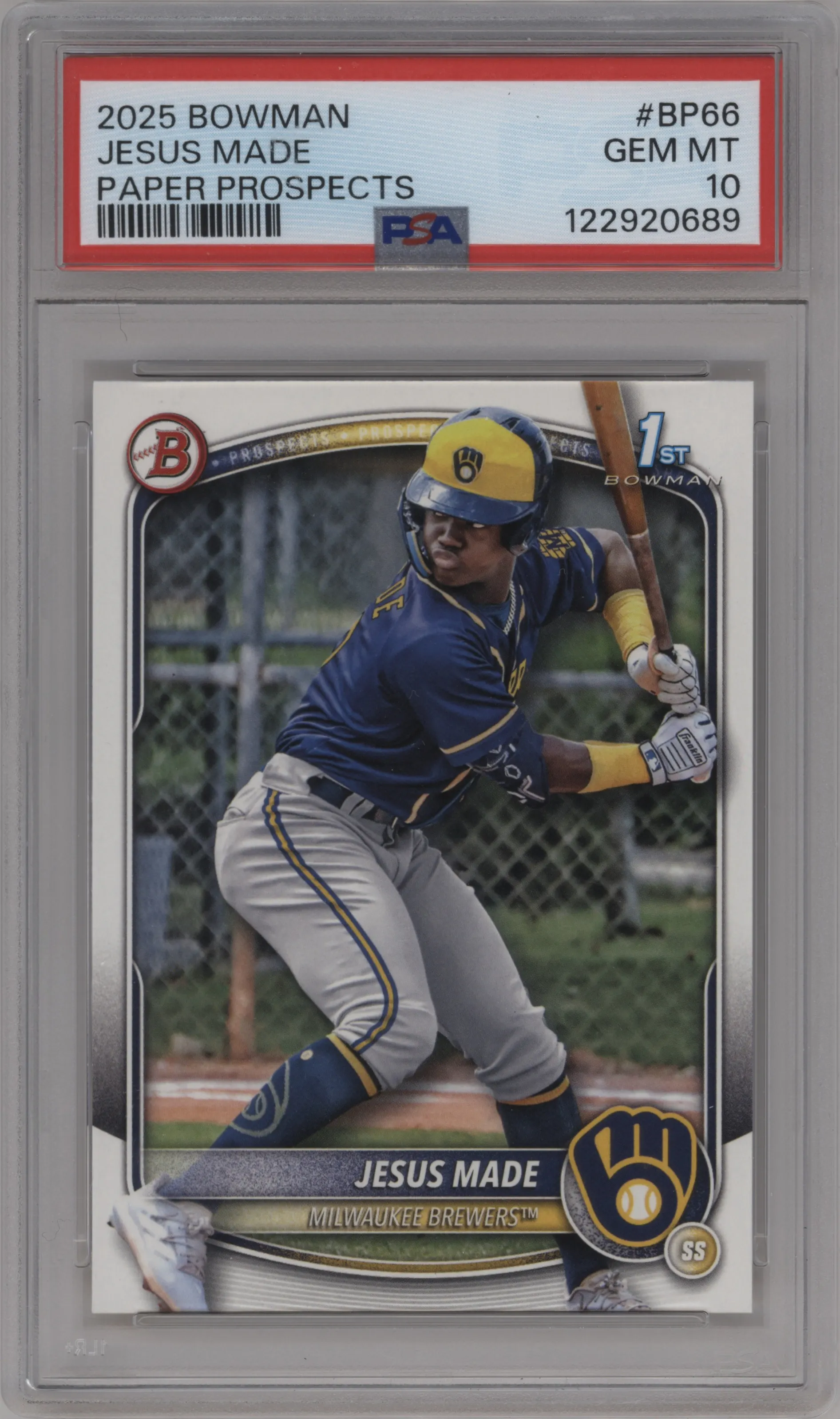 2025 Bowman Prospect Jesus Made #BP-66 PSA 10