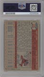 Hank Aaron from the 1957 Topps set graded by PSA and given an overall grade of 2.5.