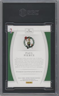 Paul Pierce from the 2020-21 Panini National Treasures set graded by SGC and given an overall grade of 9.