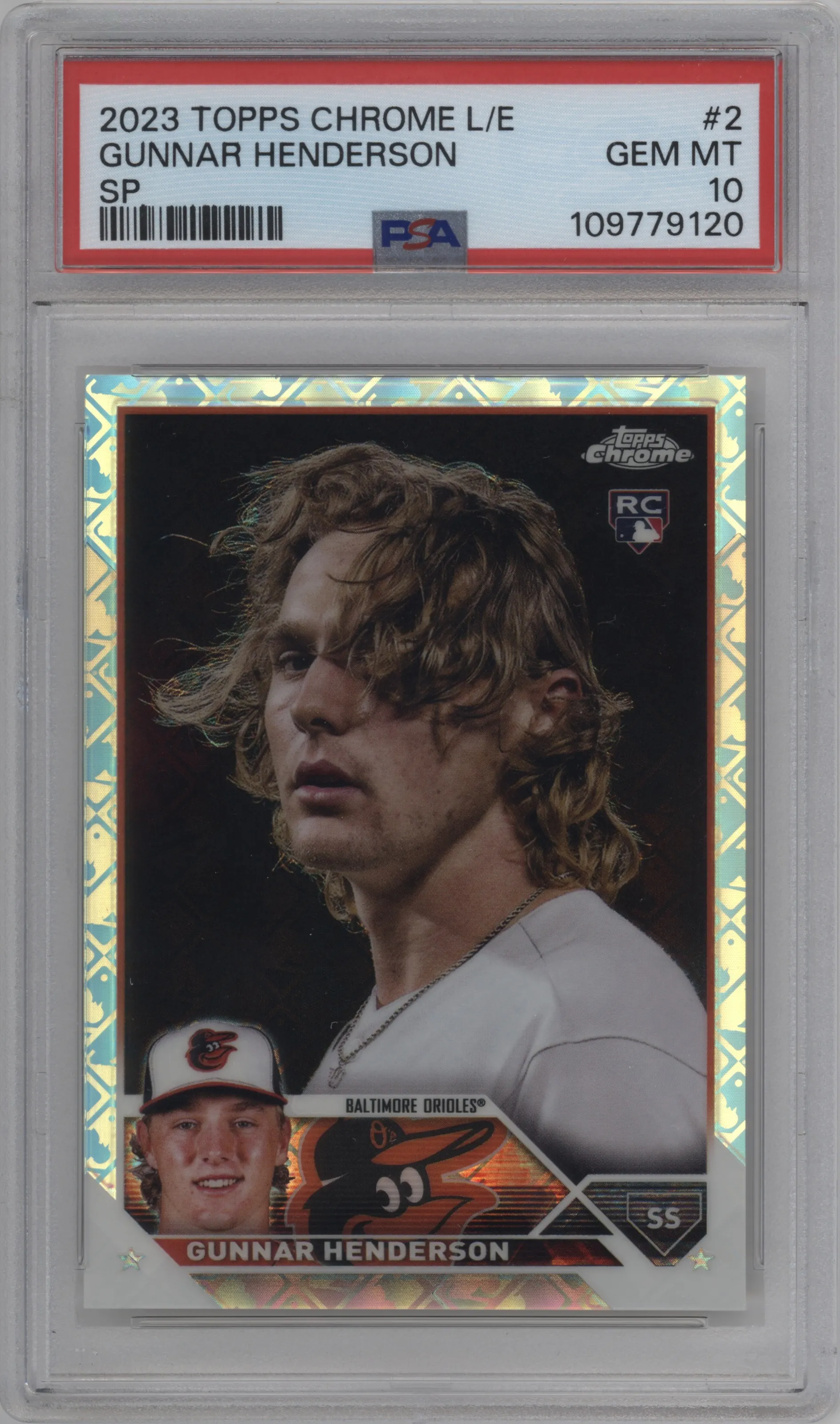 2023 Topps Chrome Logofractor Edition SP Gunnar Henderson PSA 10