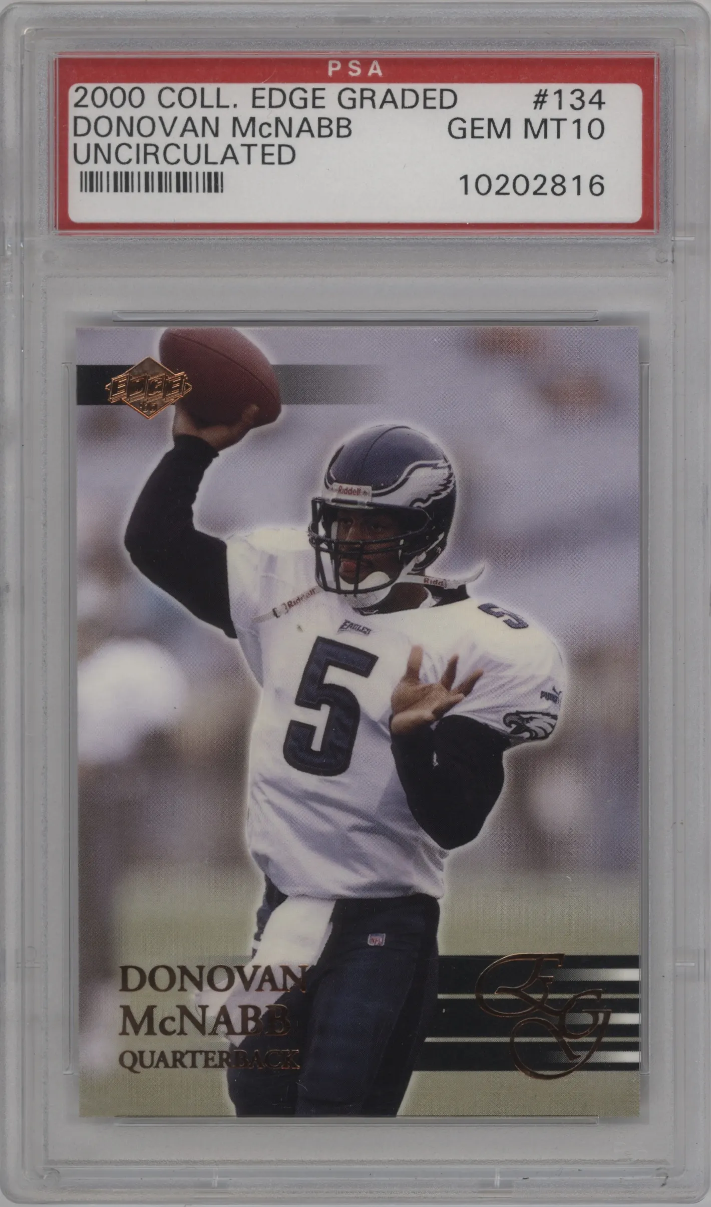 2000 Collector's Edge EG Donovan McNabb Uncirculated #134 PSA 10