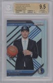Luka Doncic from the 2018-19 Panini Prizm set featuring a Silver Prizm parallel graded by Beckett and given an overall grade of 9.5.