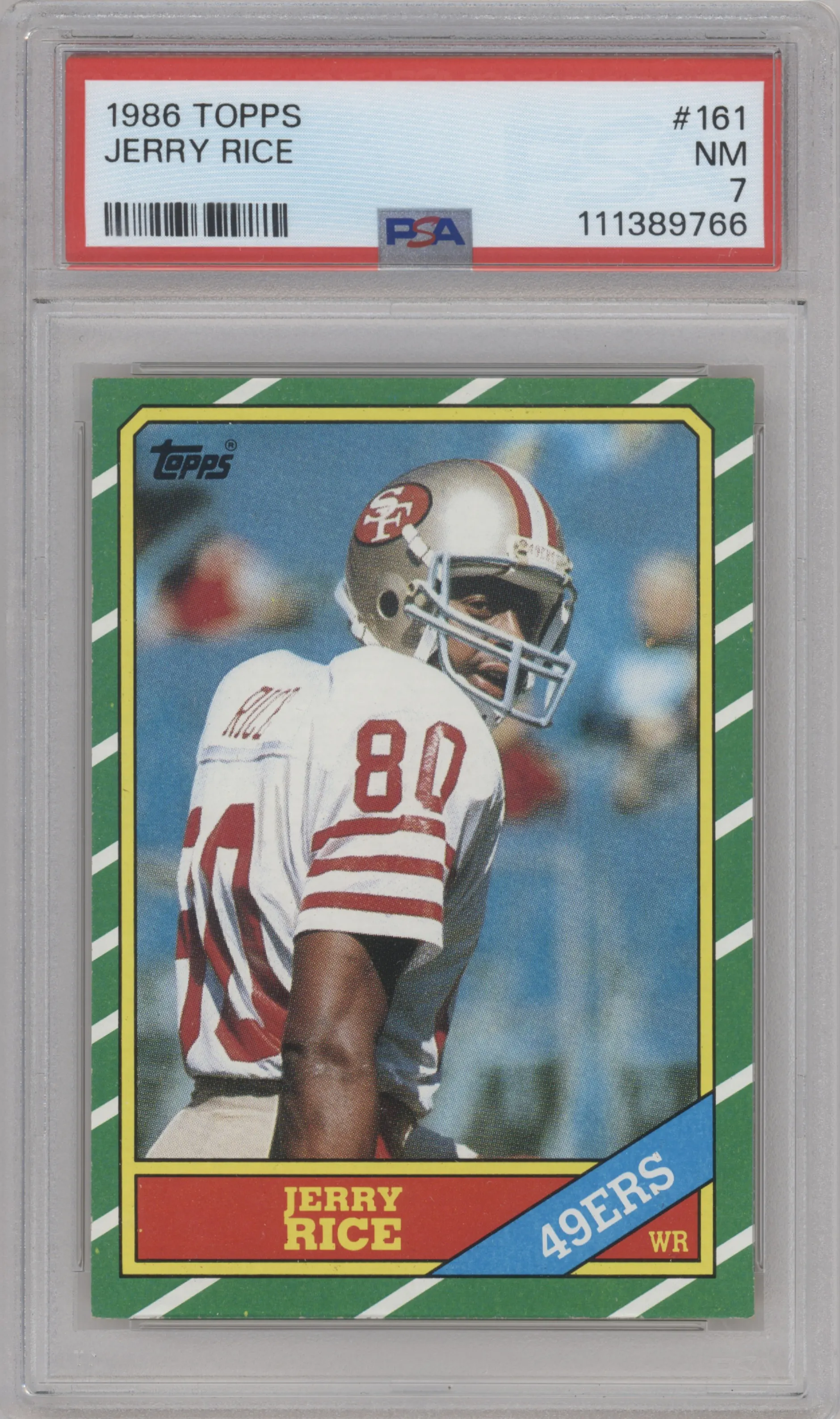 1986 Topps Jerry Rice #161 PSA 7