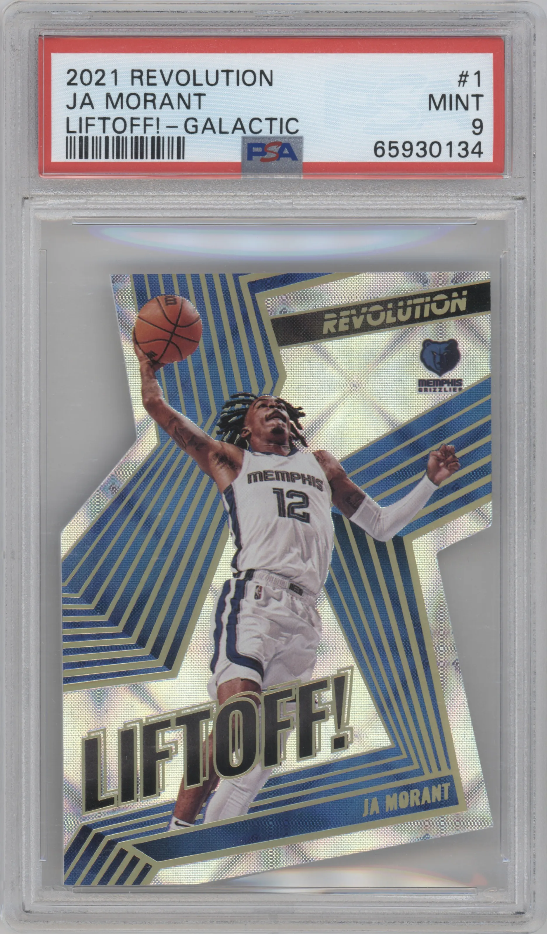 2021 Panini Revolution Liftoff! Ja Morant Galactic PSA 9