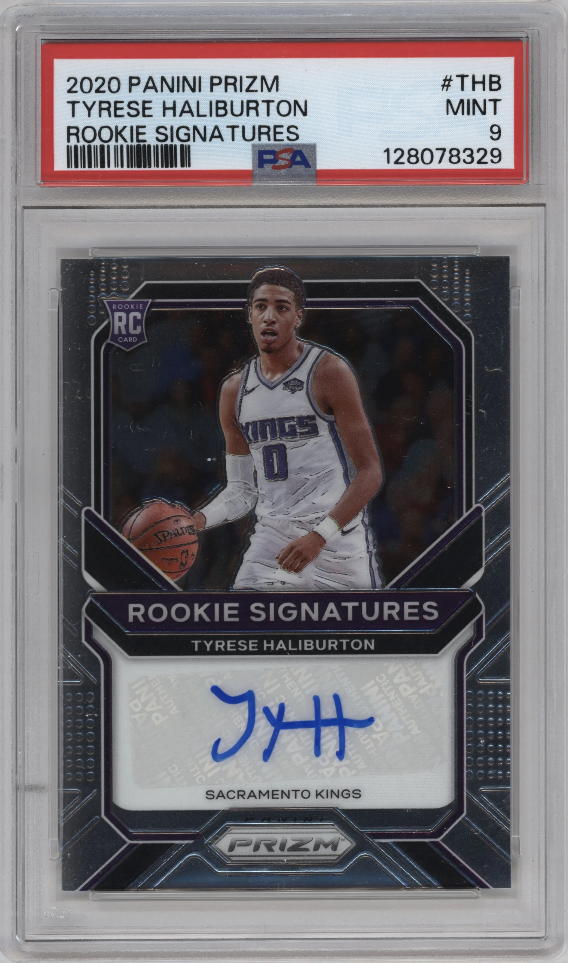 2020 Panini Prizm Rke.Sig. Tyrese Haliburton #RS-THB PSA 9