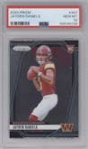 Jayden Daniels from the 2024 Panini Prizm set graded by PSA and given an overall grade of 10.