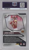 Jayden Daniels from the 2024 Panini Prizm set graded by PSA and given an overall grade of 10.