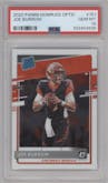 Joe Burrow from the 2020 Panini Donruss Optic set graded by PSA and given an overall grade of 10.