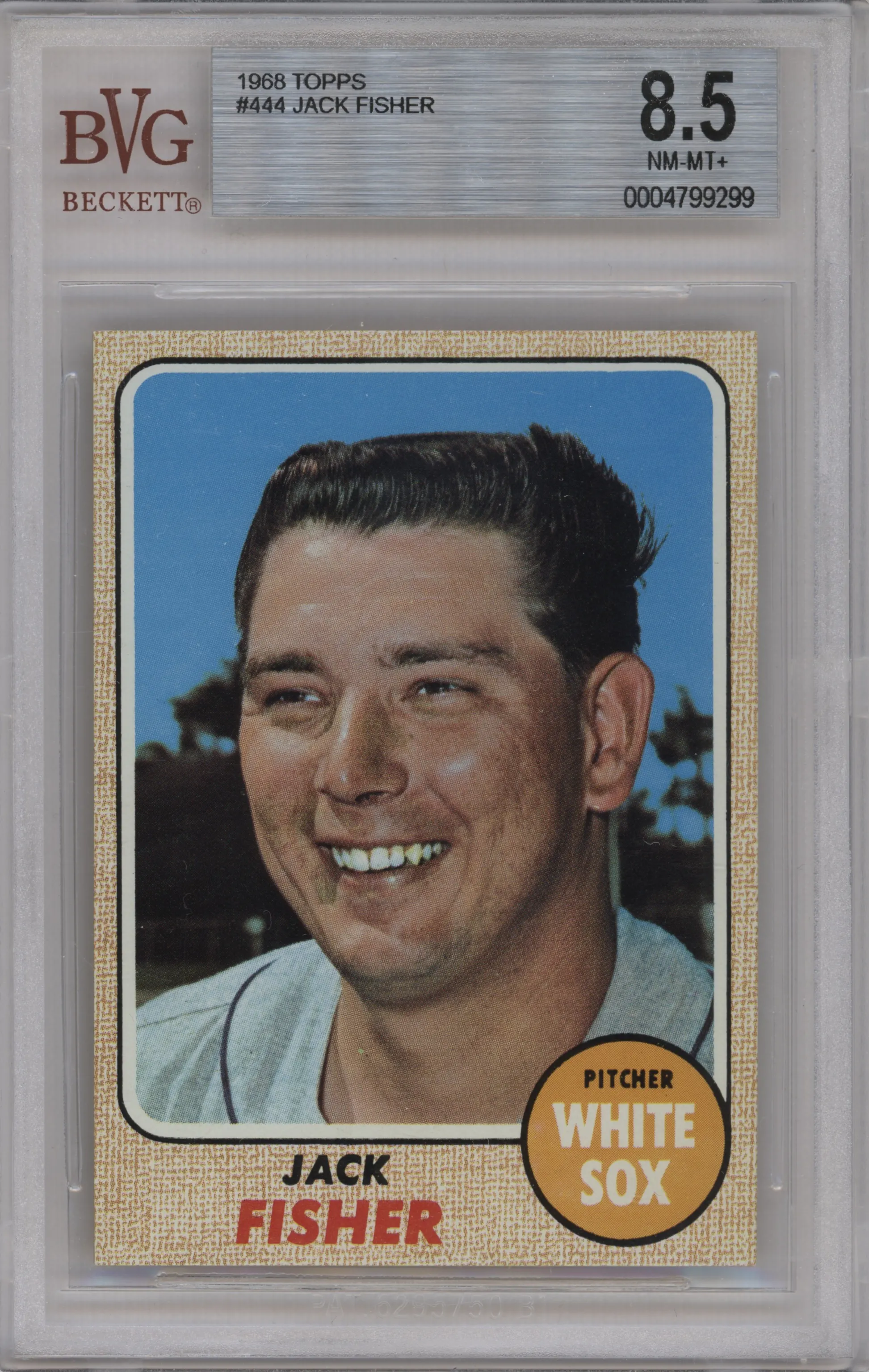 1968 Topps Jack Fisher BGS 8.5