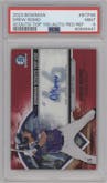 Drew Romo from the 2023 Bowman  set featuring a Red Refractor parallel graded by PSA and given an overall grade of 9.