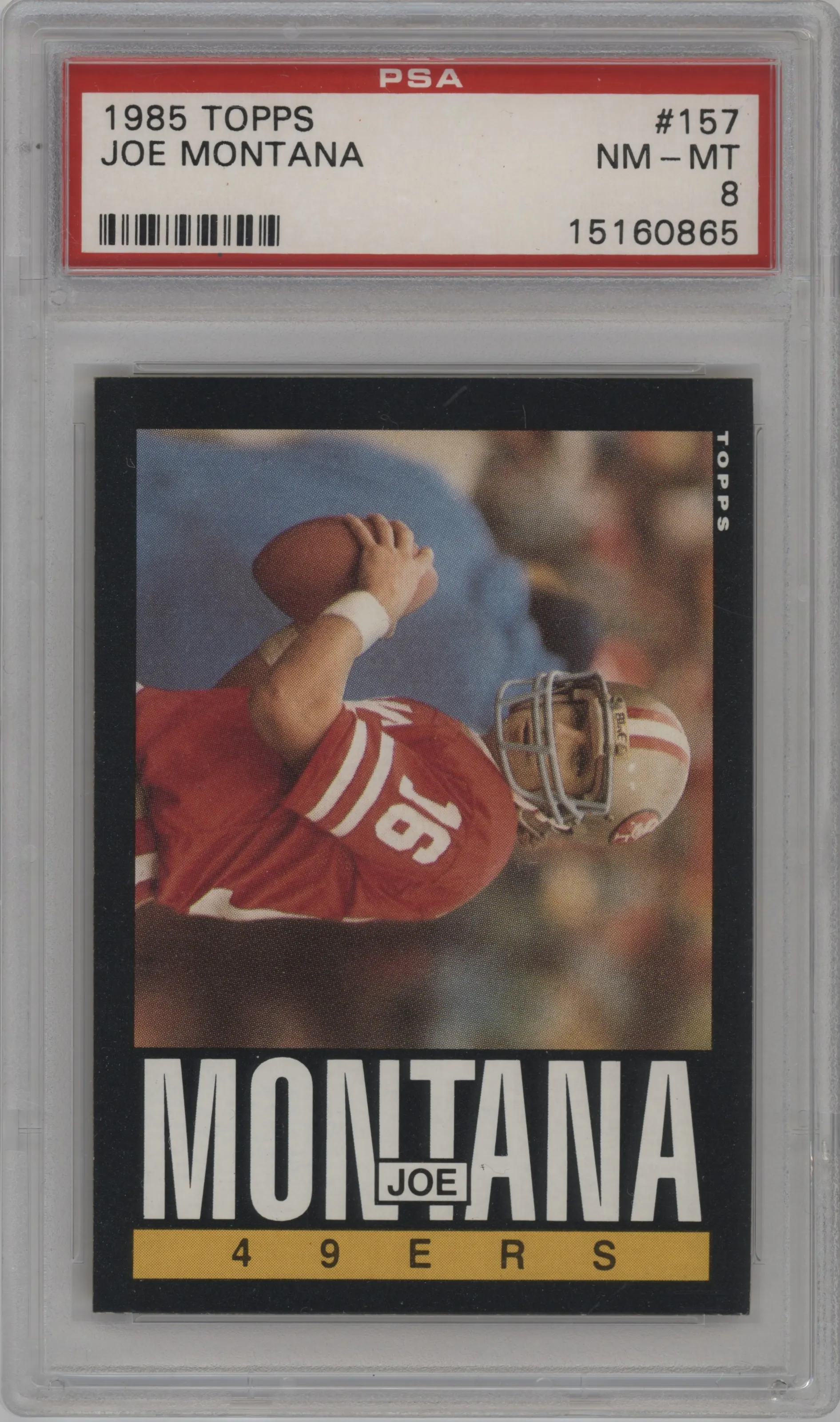 1985 Topps Joe Montana PSA 8