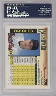 Cal Ripken  from the 1993 Bowman set graded by PSA and given an overall grade of 9.