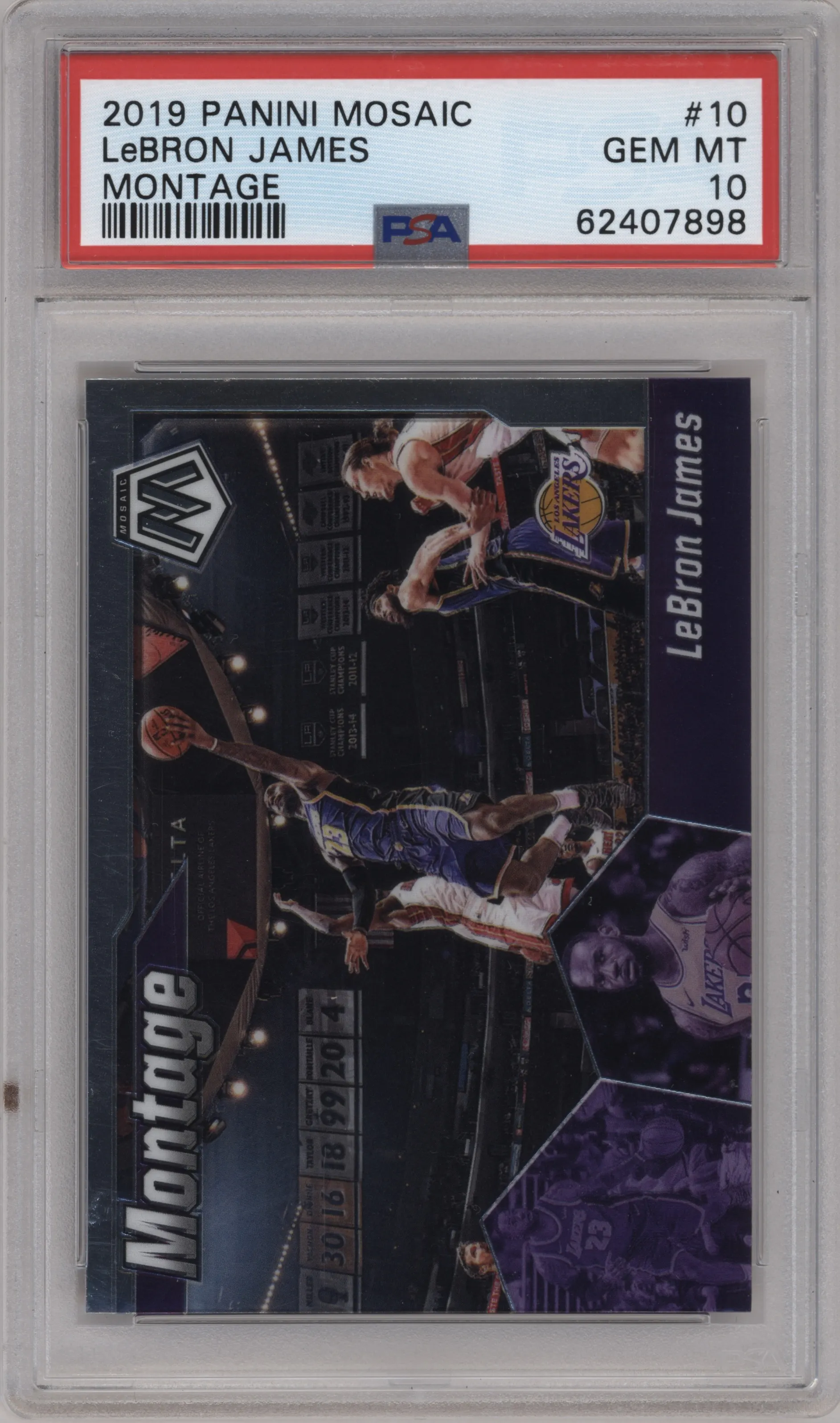 2019 Panini Mosaic Montage LeBron James #10 PSA 10