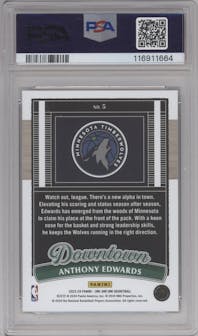 Anthony Edwards from the 2023-24 Panini One and One set graded by PSA and given an overall grade of 10.
