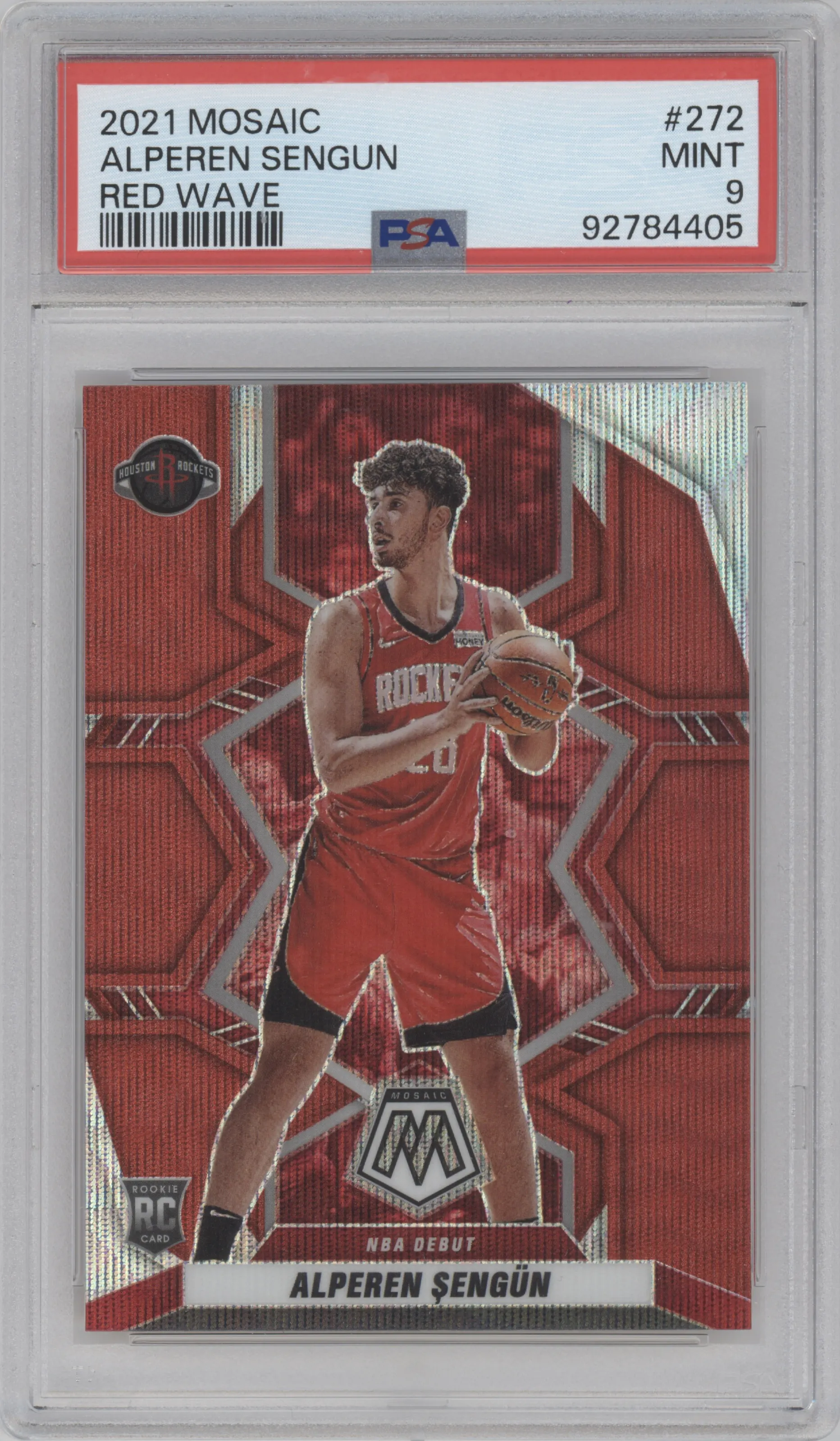 2021 Panini Mosaic Alperen Sengun Red Wave #272 PSA 9