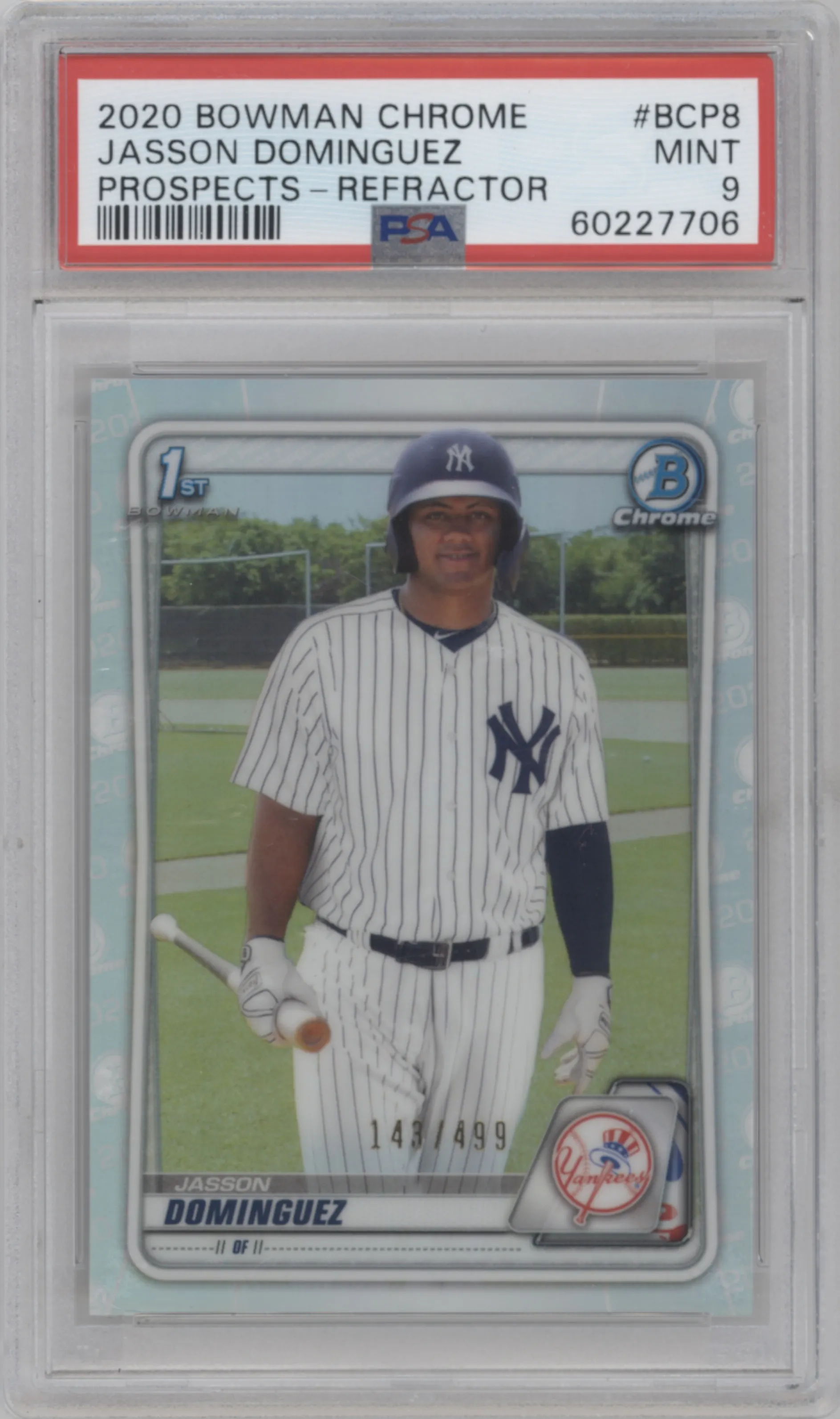 2020 Bowman Chr.Pros. Jasson Dominguez Refractor #BCP-8 PSA 9