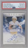 Ladd McConkey from the 2024 Panini Origins set graded by PSA and given an overall grade of 8.