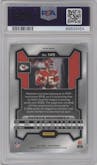 Patrick Mahomes II from the 2023 Panini Prizm set featuring a Silver Prizm parallel graded by PSA and given an overall grade of 10.