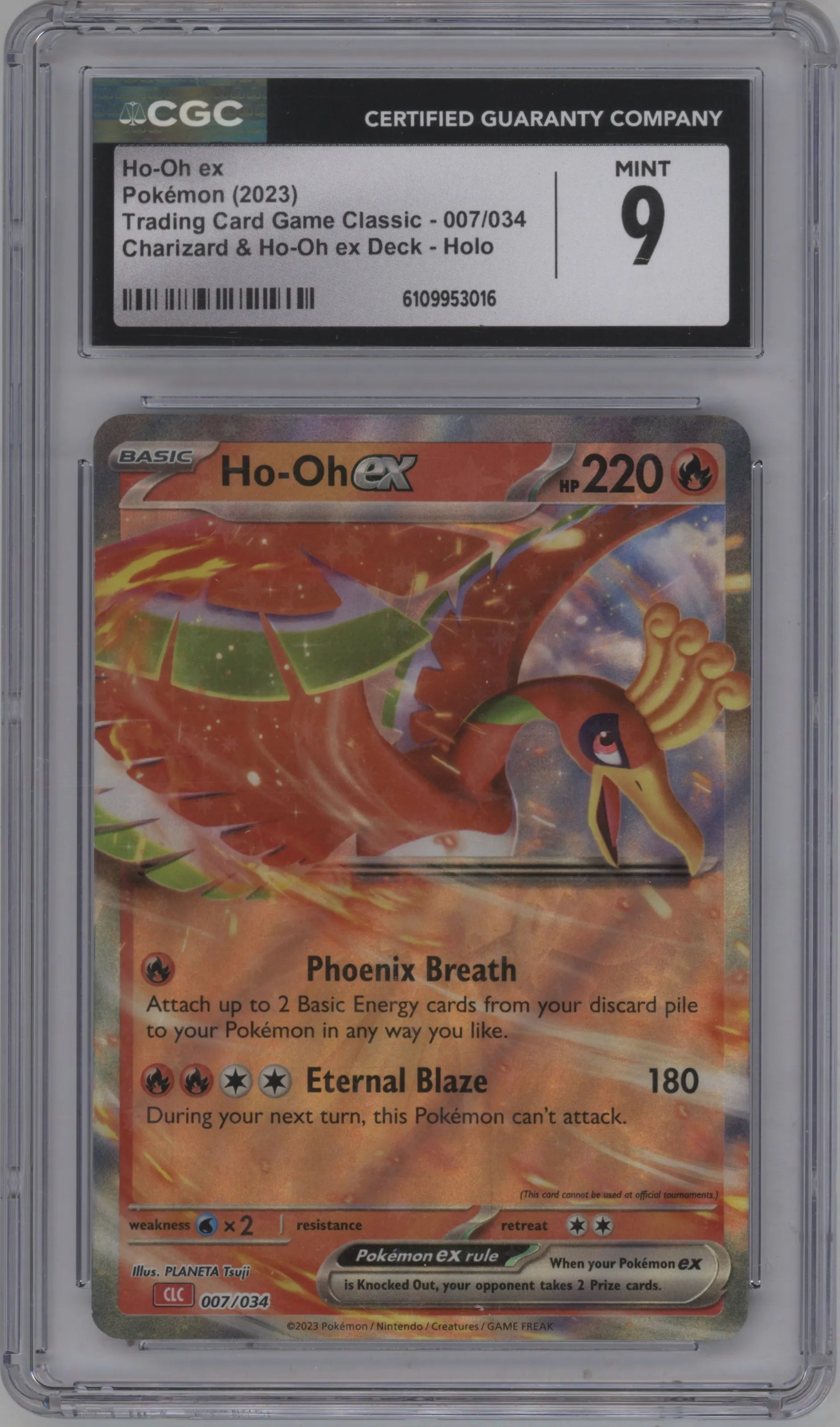 2023 Pokemon CLC Ho-Oh Ex CGC 9