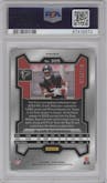 Bijan Robinson from the 2023 Panini Prizm set featuring a Red Wave parallel graded by PSA and given an overall grade of 9.