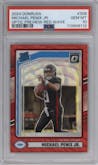 Michael Penix Jr.  from the 2024 Donruss set featuring a Red Wave parallel graded by PSA and given an overall grade of 10.