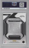 Victor Wembanyama from the 2023-24 Panini Prizm set featuring a Silver Prizm parallel graded by PSA and given an overall grade of 10.