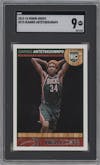 Giannis Antetokounmpo from the 2013-14 Panini NBA Hoops set graded by SGC and given an overall grade of 9.