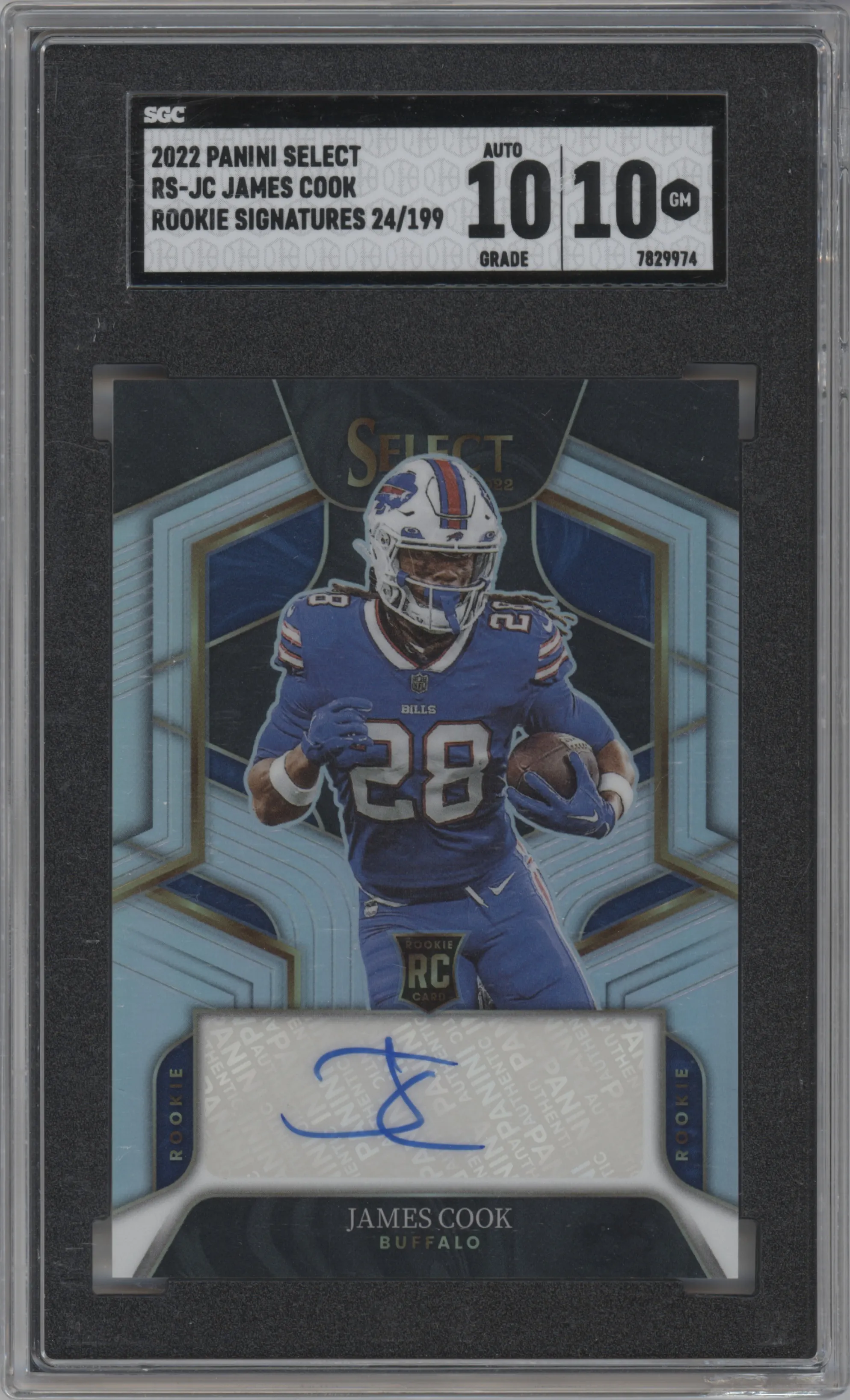 2022 Panini Select Rke.Sig. James Cook SGC 10