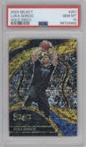 Luka Doncic from the 2023-24 Panini Select  set featuring a Gold Disco parallel graded by PSA and given an overall grade of 10.