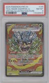 Teal Mask Ogerpon ex from the 2025 Pokemon SV set graded by PSA and given an overall grade of 8.