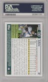 Ichiro Suzuki from the 2005 Topps set featuring a Gold parallel graded by PSA and given an overall grade of 9.