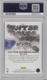 Victor Wembanyama from the 2023-24 Panini Court Kings set graded by PSA and given an overall grade of 9.