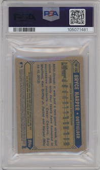 Bryce Harper from the 2012 Topps Update Series set graded by PSA and given an overall grade of 10.