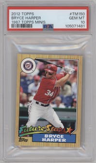 Bryce Harper from the 2012 Topps Update Series set graded by PSA and given an overall grade of 10.