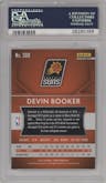 Devin Booker from the 2015-16 Panini Prizm  set featuring a Silver Prizm parallel graded by PSA and given an overall grade of 10.