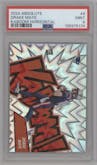 Drake Maye from the 2024 Panini Absolute set graded by PSA and given an overall grade of 9.