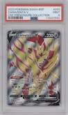 Zamazenta V from the 2023 Pokemon SWSH set featuring a Shiny Zamazenta Crown Zenith Premium Collection
 parallel graded by PSA and given an overall grade of 9.