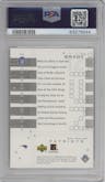 Tom Brady from the 2000 Upper Deck Graded set graded by PSA and given an overall grade of 9.